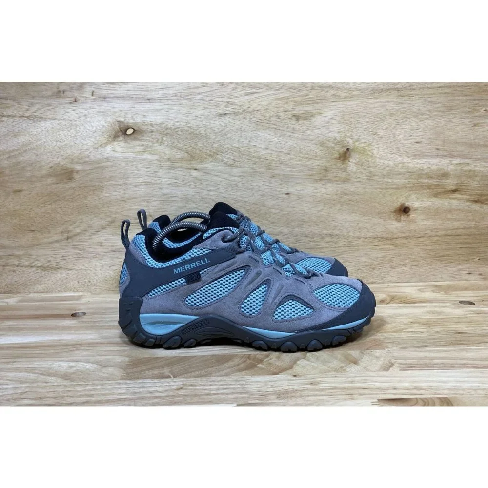 Merrell J31280 Women's Yokota 2 Air Cushion Hiking Shoes Gray Blue Size 10